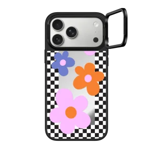 Checkered Floral Frame